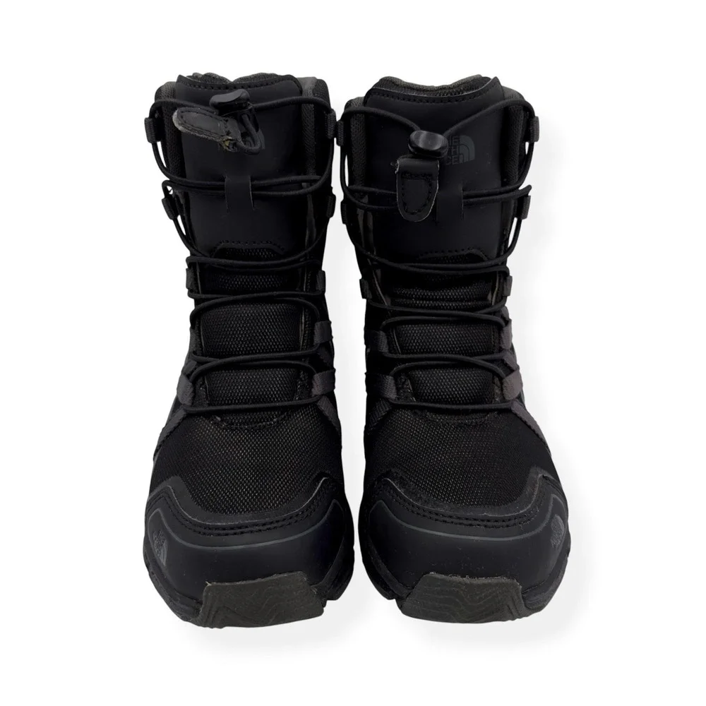 THE NORTH FACE Junior Winter Sneaker Snow Boots Hydroseal Boys Size 3 Black